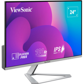 Монитор VIEWSONIC VX2476-SMH 23.8 inch 1920x1080 FHD 4ms VGA 2xHDMI speaker H178/V178 viewing angle SuperClear IPS silver bezel 3 sides