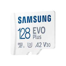 Карта памет SAMSUNG EVO Plus microSDXC 128GB UHS-I U3 Read up to 130MB/s Full HD & 4K UHD Memory Card incl. SD-Adapter 2021