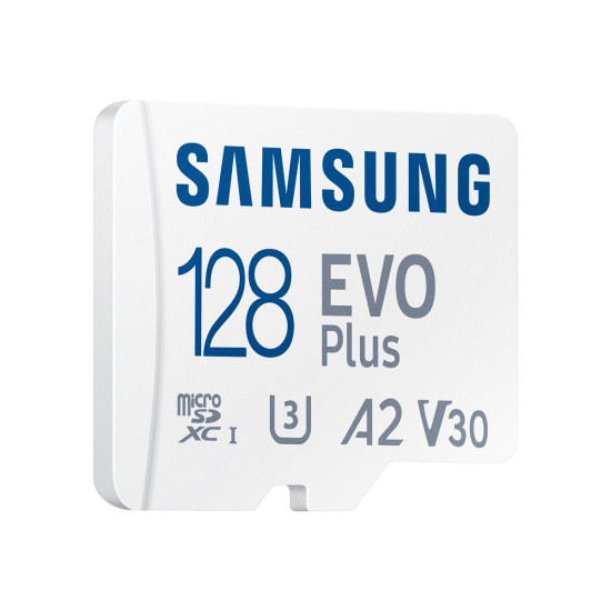 Карта памет SAMSUNG EVO Plus microSDXC 128GB UHS-I U3 Read up to 130MB/s Full HD & 4K UHD Memory Card incl. SD-Adapter 2021