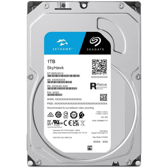 Вътрешен твърд диск SEAGATE Surveillance Skyhawk 1TB HDD SATA 6Gb/s 256MB cache 3.5 inch