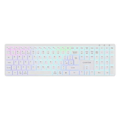 Безжична клавиатура CANYON HKB-W11, White