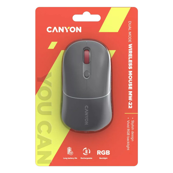 Безжична мишка CANYON MW-22, Dark Grey