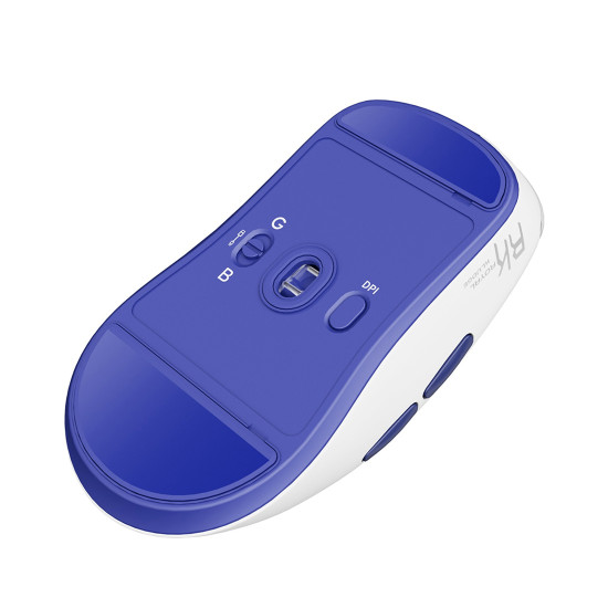 Безжична мишка ROYAL KLUDGE M30 Wireless, White Blue
