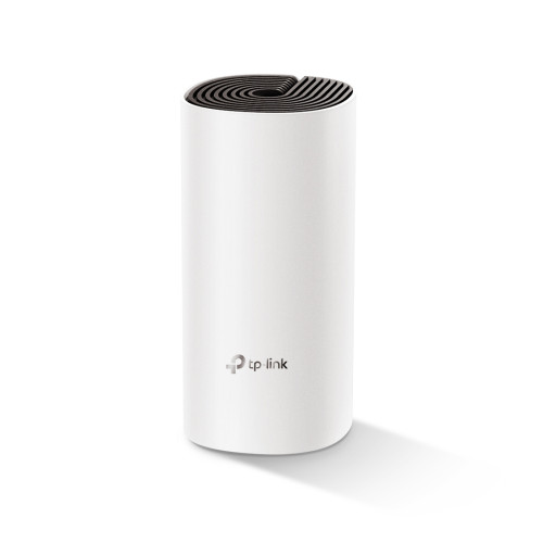 Безжична Wi-Fi система TP-Link Deco E4 (1-Pack), AC1200 Mesh, 867 Mbps (5 GHz) / 300 Mbps (2.4 GHz), 2 антени, Mu-Mimo, 2 x LAN