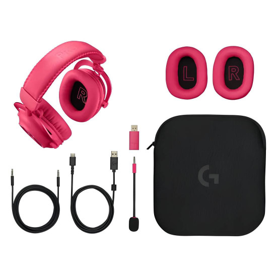 Безжични слушалки Logitech G PRO X 2 LIGHTSPEED, Pink