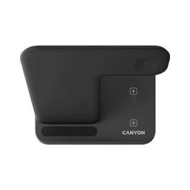 Безжично зарядно CANYON WS-303, 15W, 3 в 1, Black