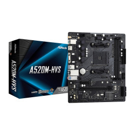 Дънна платка ASRock A520M-HVS, AM4, 2x DDR4, PCIe 3.0 x16, mATX