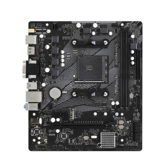 Дънна платка ASRock A520M-HVS, AM4, 2x DDR4, PCIe 3.0 x16, mATX