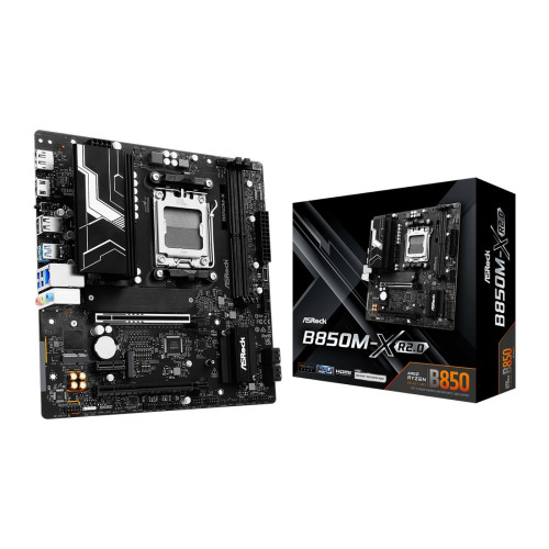 Дънна платка ASRock B850M-X R2.0, AM5, mATX, DDR5, PCIe 5.0, USB-C, 2.5G LAN, HDMI/DP, Blazing M.2