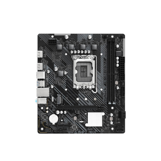 Дънна платка ASRock H610M-H2M.2, LGA1700, Intel H610, DDR5, Micro ATX, HDMI, PCIe 4.0, USB 3.2 Gen1, SATA3, M.2, Realtek ALC897, Gigabit LAN