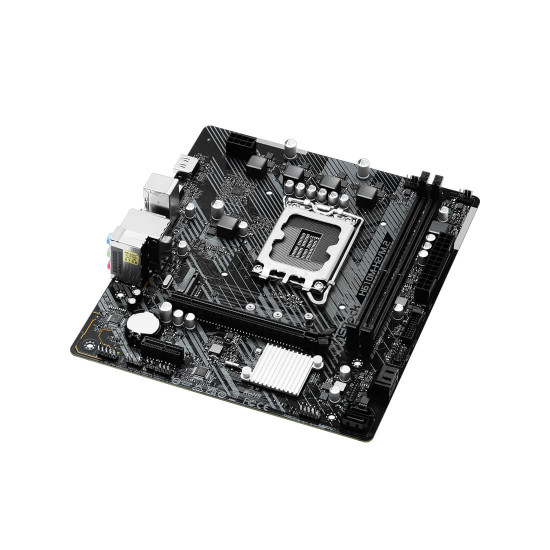 Дънна платка ASRock H610M-H2M.2, LGA1700, Intel H610, DDR5, Micro ATX, HDMI, PCIe 4.0, USB 3.2 Gen1, SATA3, M.2, Realtek ALC897, Gigabit LAN