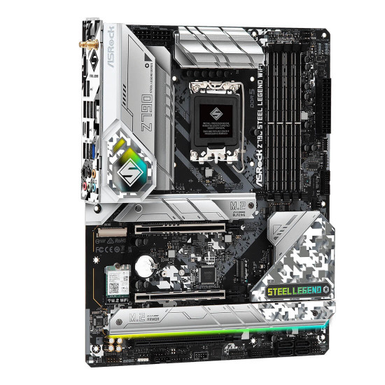 Дънна платка ASRock Z790 Steel Legend, ATX, Socket LGA1700, 4x DDR5, 1x PCIe 5.0 x16