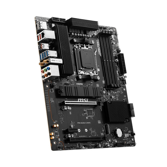 Дънна платка MSI PRO B650-S WIFI, ATX, Socket AM5, AMD B650, 4x DIMM, Dual Channel DDR5, 2x PCI-E x16