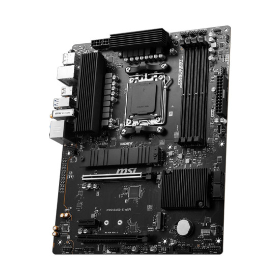Дънна платка MSI PRO B650-S WIFI, ATX, Socket AM5, AMD B650, 4x DIMM, Dual Channel DDR5, 2x PCI-E x16