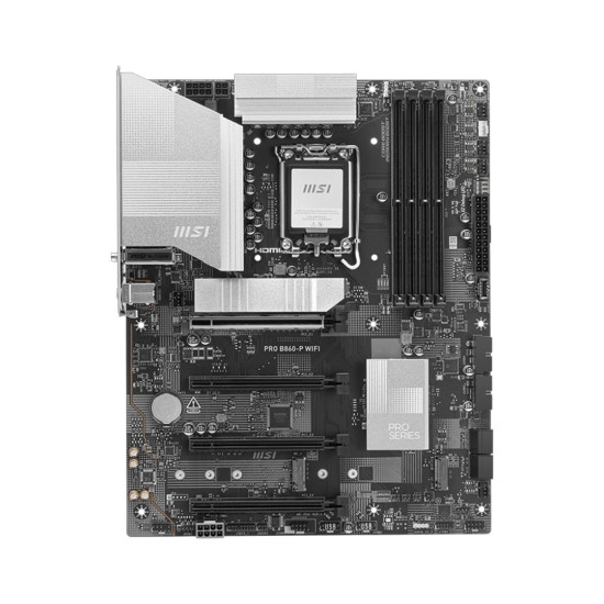 Дънна платка MSI PRO B860-P WIFI, ATX, LGA 1851, 4x DDR5, 4x PCIe x16