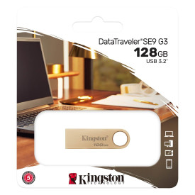 Флаш памет Kingston DataTraveler SE9 G3, 128GB, 220MB/s, USB 3.2 Gen 1, Metal