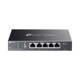 Гейтуей TP-Link Omada ER605 VPN, 1 x Gigabit WAN, 1x Gigabit LAN, 3 x WAN/LAN, 128 MB DRAM, 16MB SPI Flash, IPSec, L2TP, PPTP, OpenVPN, SPI Firewall, DoS защита, 4KV защита от мълнии
