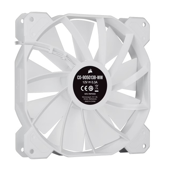 Комплект вентилатори CORSAIR SP140 RGB ELITE, 140mm, Dual Packt, White 