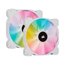 Комплект вентилатори CORSAIR SP140 RGB ELITE, 140mm, Dual Packt, White 