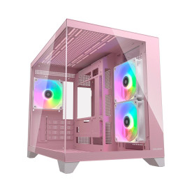 Кутия за компютър COUGAR FV150 Mini RGB, Mid Tower, Pink