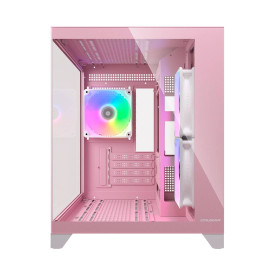 Кутия за компютър COUGAR FV150 Mini RGB, Mid Tower, Pink