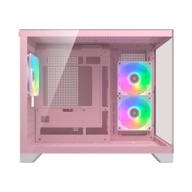 Кутия за компютър COUGAR FV150 Mini RGB, Mid Tower, Pink