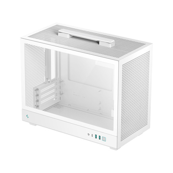 Кутия за компютър DeepCool CH160 PLUS WH, 2 x USB 3.0, 1 x USB Type-C Gen 2, 1 x Audio/Mic, White