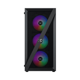 Кутия за компютър Xigmatek Blade EN40887, ATX/M-ATX/MINI ITX, USB3.0 x1, USB2.0 x2, HD AUDIO, Meshed Grill Frontpanel & Left Tempered Glass, 4PCS X20C Auto Running LED Fan
