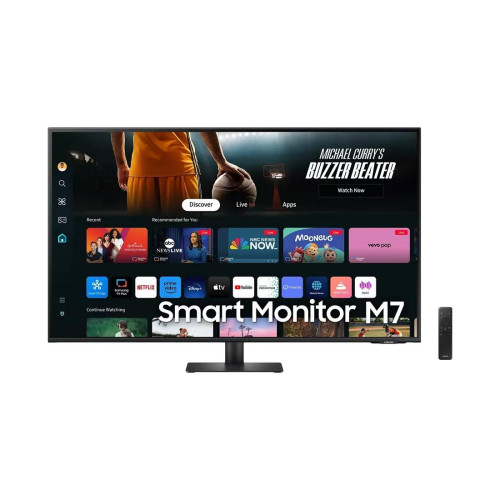 Монитор Samsung Smart Monitor M7 M70D LS43DM702UUXDU, 43 инча, UHD 4K, 60Hz, 4ms, HDR10, Speakers, Smart TV