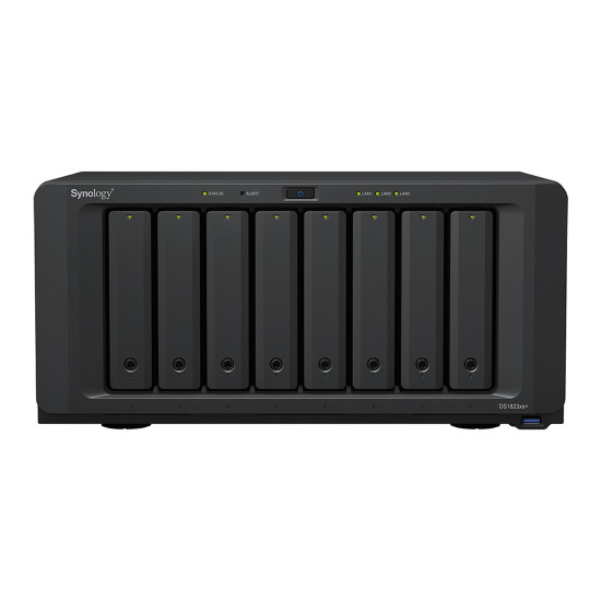 NAS устройство Synology DS1823xs+, 8-bay, AMD Ryzen V1780B, 8GB RAM, 2x RJ-45 1GbE LAN, 1x RJ-45 10GbE LAN, 3x USB 3.2