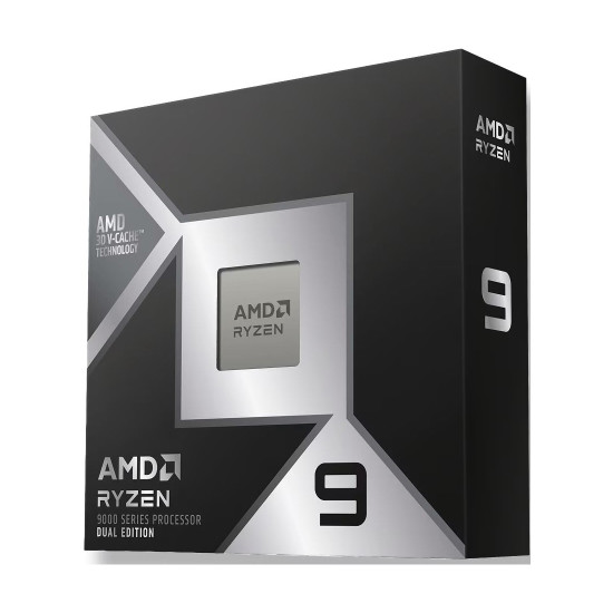 Процесор AMD Ryzen 9, 16 ядра, 32 нишки, до 5.6 GHz, 208 MB кеш, 200 W, AM5, с Radeon Graphics, BOX