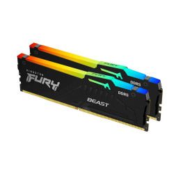 RAM памет Kingston FURY Beast RGB 32GB (2x16GB), 6000MT/s, DDR5, CL40, DIMM, Kit of 2