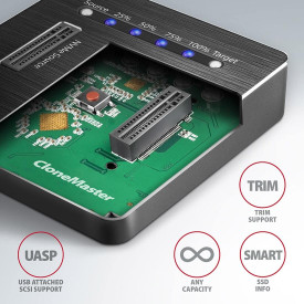 SSD докинг станция AXAGON ADSA-M2C SuperSpeed, USB-C + USB 3.2, M.2 2230, M.2 2242, M.2 2260, M.2 2280, M.2 22110