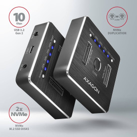 SSD докинг станция AXAGON ADSA-M2C SuperSpeed, USB-C + USB 3.2, M.2 2230, M.2 2242, M.2 2260, M.2 2280, M.2 22110