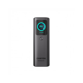 Външна батерия CANYON OnPower 265, 20000 mAh, 165 W, вграден кабел, алуминиева,Dark Grey