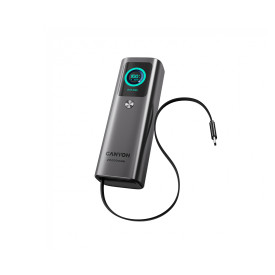 Външна батерия CANYON OnPower 265, 20000 mAh, 165 W, вграден кабел, алуминиева,Dark Grey