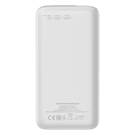 Външна батерия Canyon PB-301, 30000 mAh, LED дисплей, USB-C PD 20W, 2 x USB-A QC 3.0, White