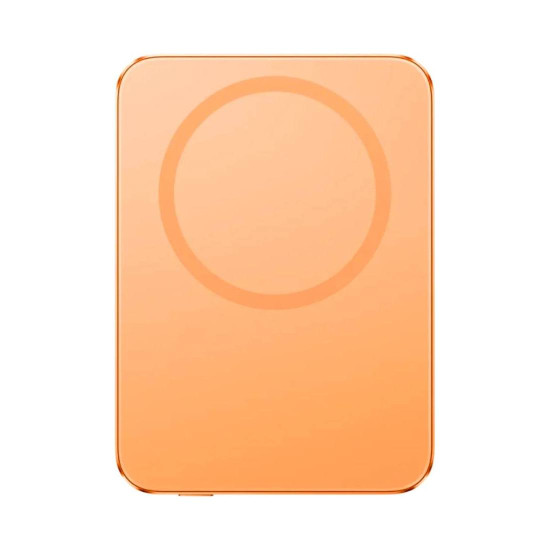 Външна батерия Xiaomi UltraThin Magnetic Power Bank, 5000 mAh, 15 W, магнитна, GL, Orange