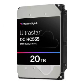 Вътрешен твърд диск Western Digital Ultrastar, DC HC555, 20 TB, 3.5 инча, 512 MB кеш, 7200 RPM, SATA 6 Gb/s, 512e SE, NP3