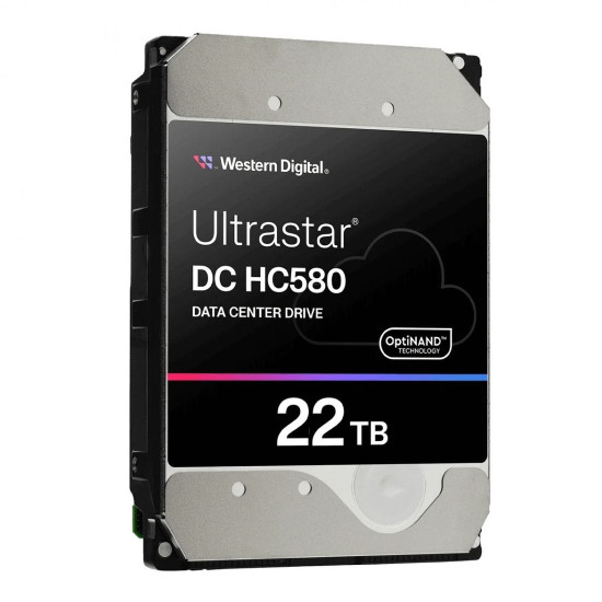 Вътрешен твърд диск Western Digital Ultrastar, DC HC580, 22 TB, 3.5 инча, 512 MB кеш, 7200 RPM, SATA, 512e SE, NP3