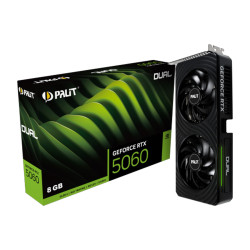 Видеокарта PALIT GeForce RTX 5060 Dual, 8GB GDDR6, 128-bit, 1xHDMI 2.1b, 3xDP 2.1b, 550W