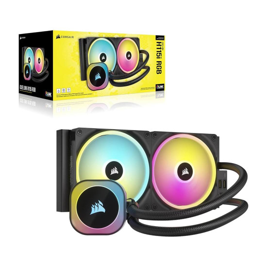 Водно охлаждане за процесор CORSAIR iCUE LINK H115i RGB AIO, 280mm 