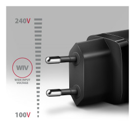 Зарядно Axagon ACU-DPQ65 GaN wall charger, Black