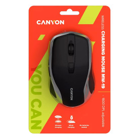Безжична мишка CANYON MW-19, Black Silver