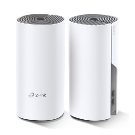 Безжична Wi-Fi система TP-Link Deco E4 (2-Pack), AC1200 Mesh, 867 Mbps (5 GHz) / 300 Mbps (2.4 GHz), 2 антени, Mu-Mimo, 2 x LAN