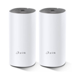 Безжична Wi-Fi система TP-Link Deco E4 (2-Pack), AC1200 Mesh, 867 Mbps (5 GHz) / 300 Mbps (2.4 GHz), 2 антени, Mu-Mimo, 2 x LAN