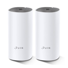 Безжична Wi-Fi система TP-Link Deco E4 (2-Pack), AC1200 Mesh, 867 Mbps (5 GHz) / 300 Mbps (2.4 GHz), 2 антени, Mu-Mimo, 2 x LAN