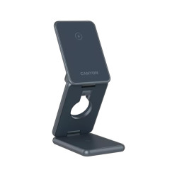 Безжично зарядно Canyon OnCharge 309, 3 в 1, 15W, Dark Grey