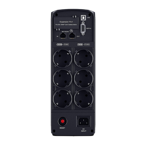 UPS устройство CyberPower CP1600EPFCLCD, Line-Interactive, AVR, 1600VA/1000W, LCD дисплей, 6 x Schuko, Слот за SNMP карта