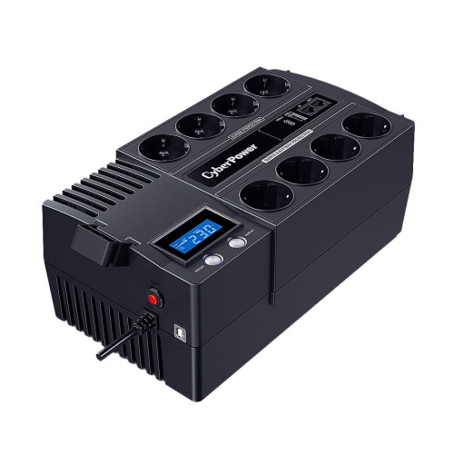 UPS устройство CyberPower BR700ELCD, Line-Interactive, AVR, 700VA/420W, LCD дисплей, 8 x Schuko